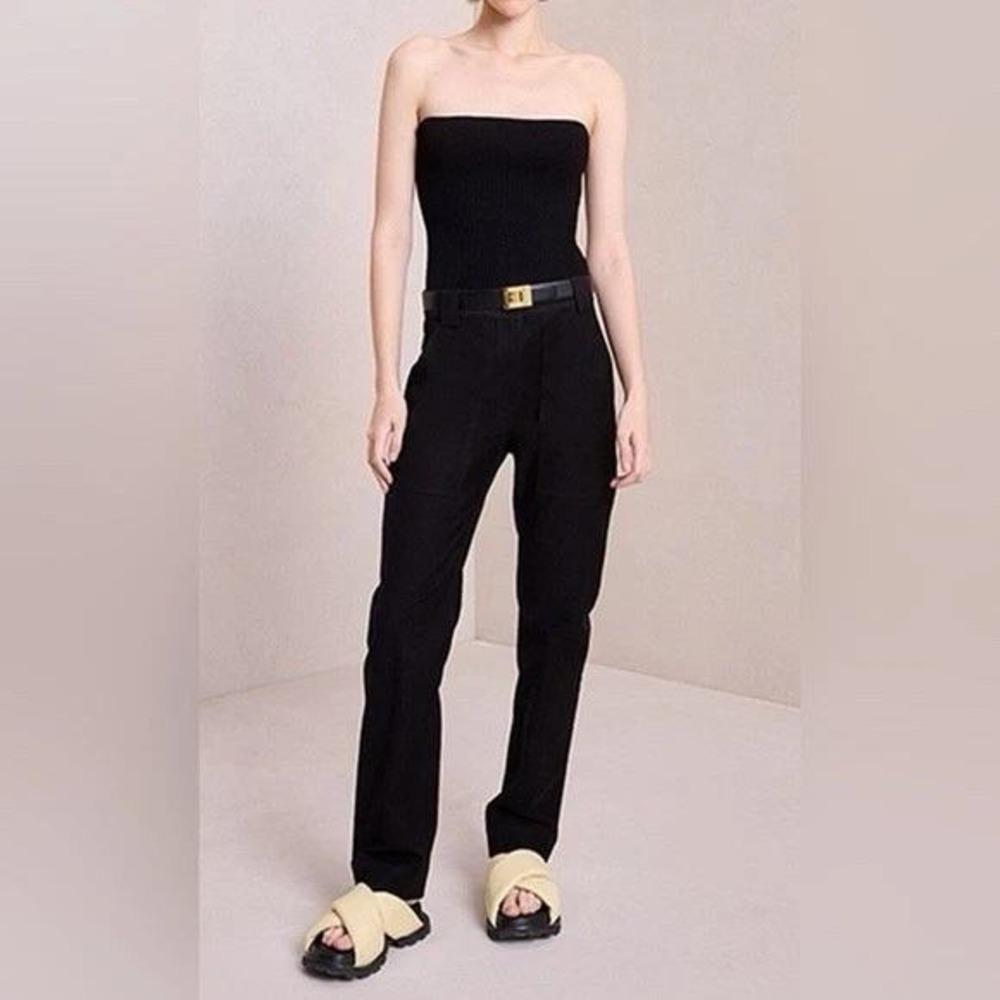 A.L.C. Halston Utility Straight Leg Crop Pants Black 4